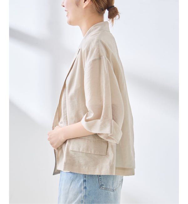 journal standard L'essage「シルクMIXシアー&ストライプジャケット」|テーラードジャケット|