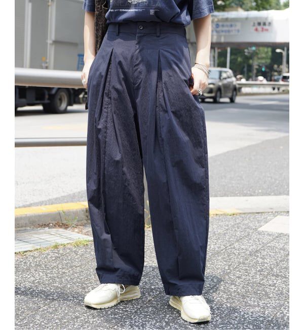 journal standard luxe「ウェザークロス タックシームパンツ」|その他|ネイビー