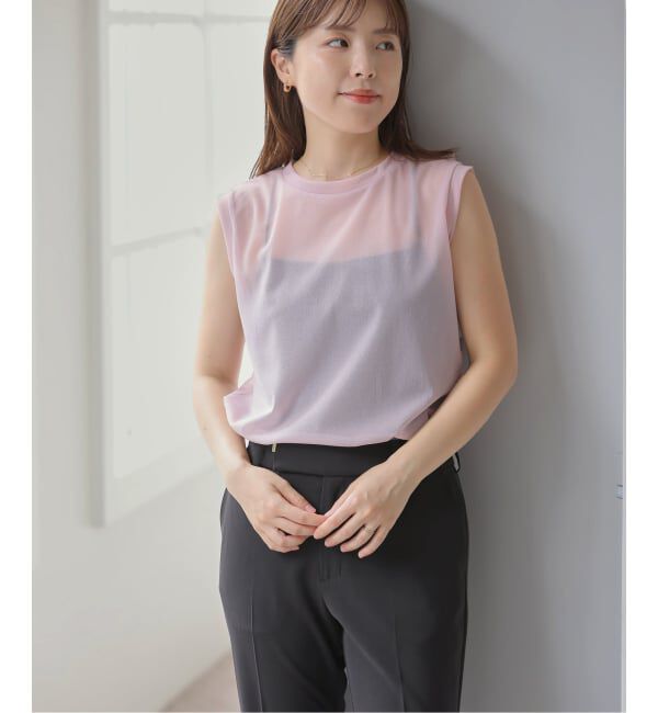  「【洗える】シアートリコットタンクトップ」|Tシャツ・カットソー|