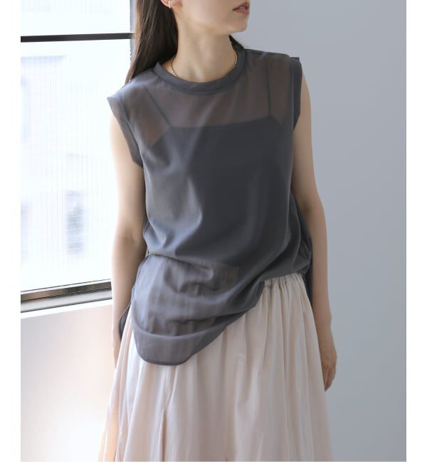  「【洗える】シアートリコットタンクトップ」|Tシャツ・カットソー|