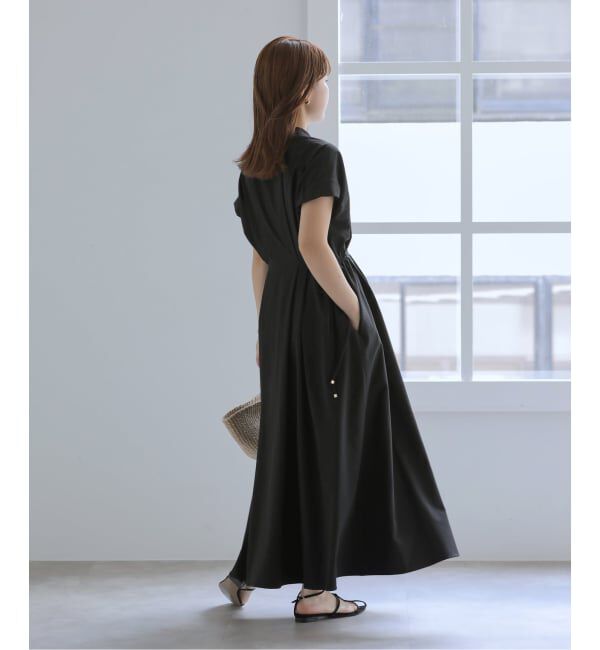  「【洗える】フレンチタックシャツワンピース」|ワンピース|