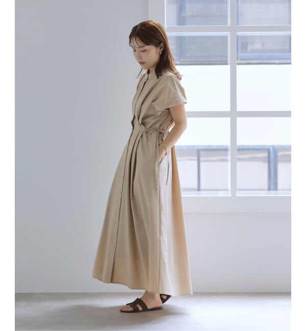  「【洗える】フレンチタックシャツワンピース」|ワンピース|