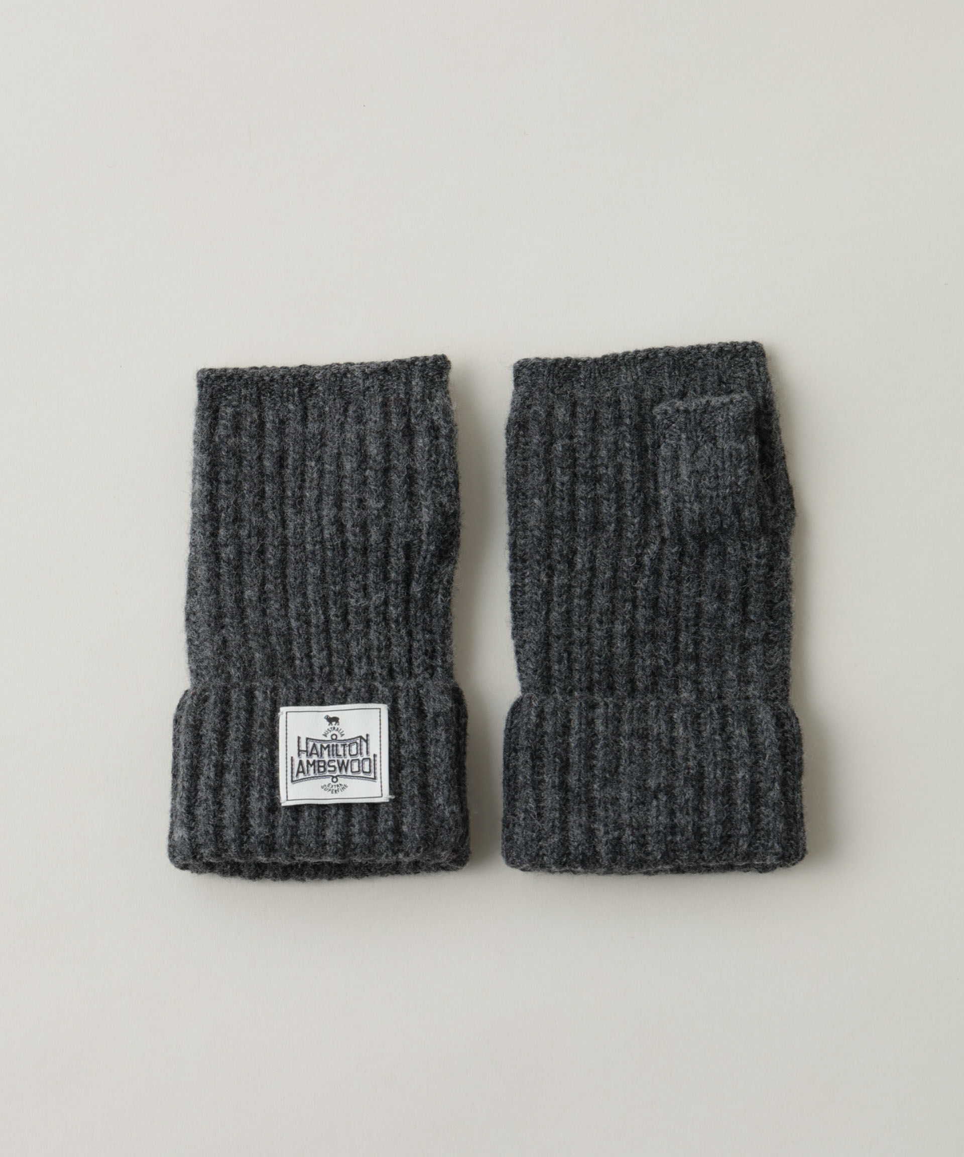 nano･universe「HAMILTON 10ANNIVERSARY WOOL ニットグローブ」|手袋|チャコール3