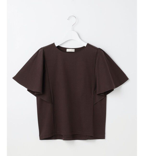 ANY SIS「【シルクタッチさら魅せTシャツ】袖フレア プルオーバー」|Tシャツ・カットソー|