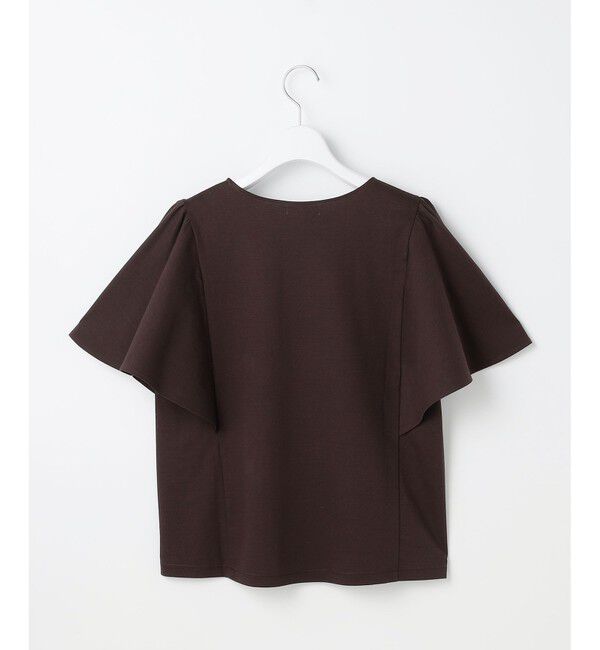 ANY SIS「【シルクタッチさら魅せTシャツ】袖フレア プルオーバー」|Tシャツ・カットソー|