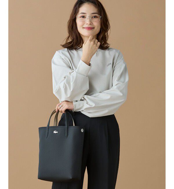 LACOSTE「ANNAリバーシブル縦型 2WAY トートバッグ / クラッチバッグ付き」|トートバッグ|