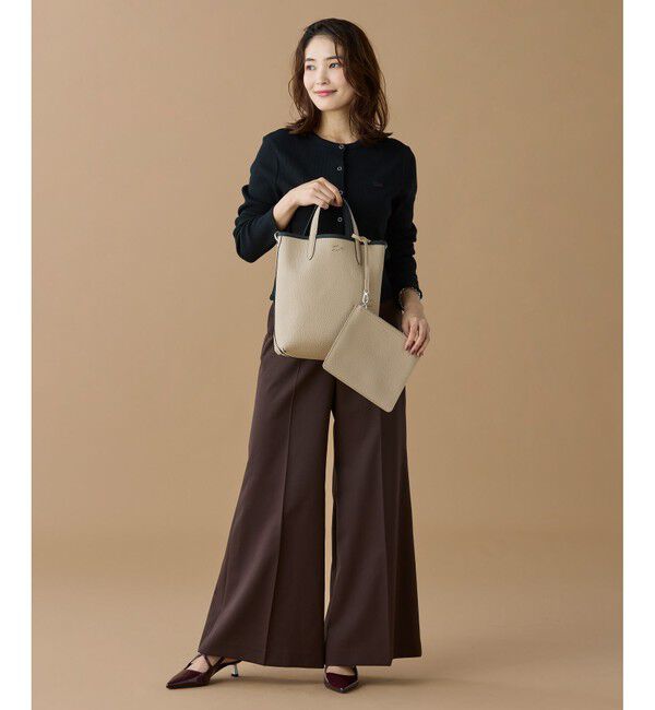 LACOSTE「ANNAリバーシブル縦型 2WAY トートバッグ / クラッチバッグ付き」|トートバッグ|