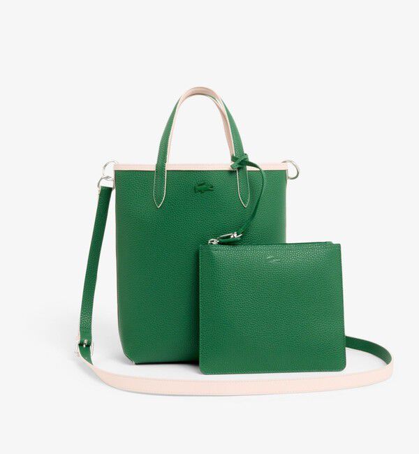 LACOSTE「ANNAリバーシブル縦型 2WAY トートバッグ / クラッチバッグ付き」|トートバッグ|