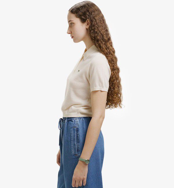 LACOSTE「シアーラメニットポロシャツ」|ポロシャツ|