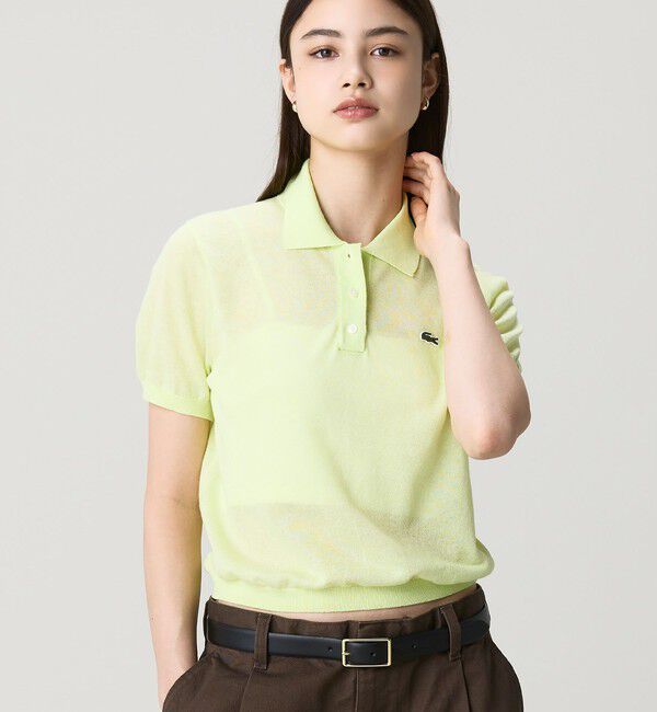 LACOSTE「シアーラメニットポロシャツ」|ポロシャツ|