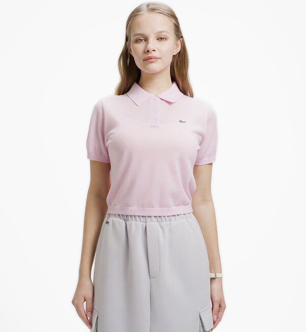 LACOSTE「シアーラメニットポロシャツ」|ポロシャツ|