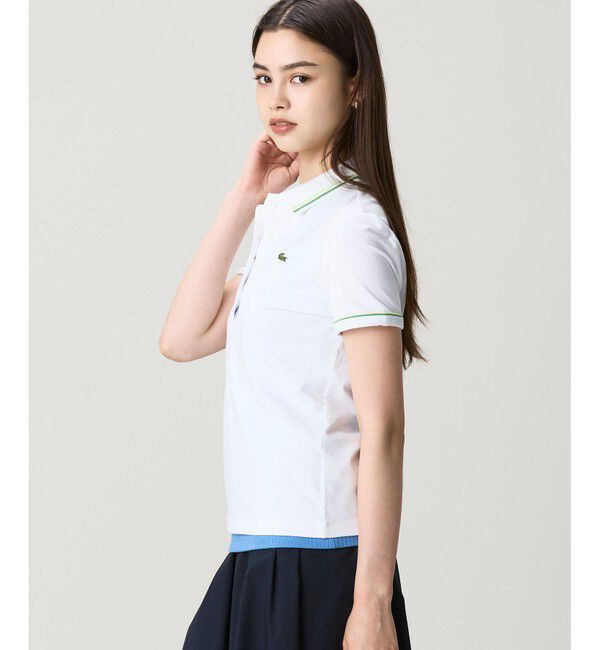LACOSTE「カラー＆カフスラインスリムフィットポロシャツ」|ポロシャツ|