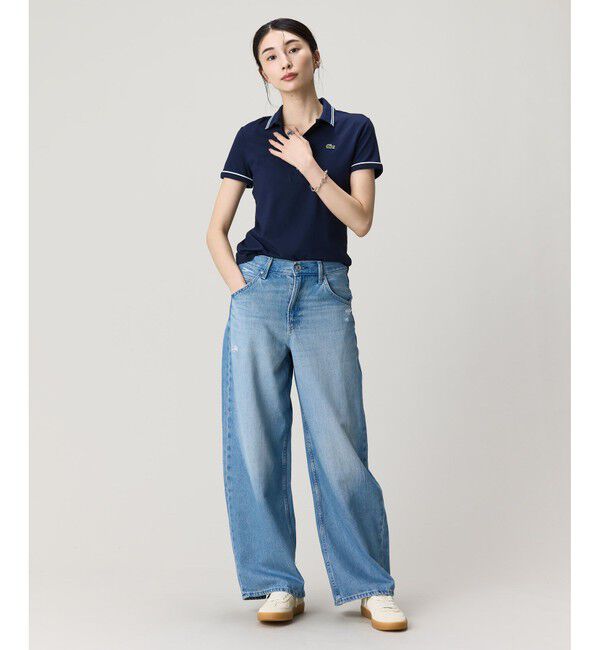 LACOSTE「カラー＆カフスラインスリムフィットポロシャツ」|ポロシャツ|