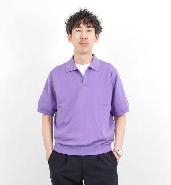 NOLLEY'S goodman「強撚シルクコットン 成型スキッパーニットポロ 26SS / ウォッシャブル」|ポロシャツ|