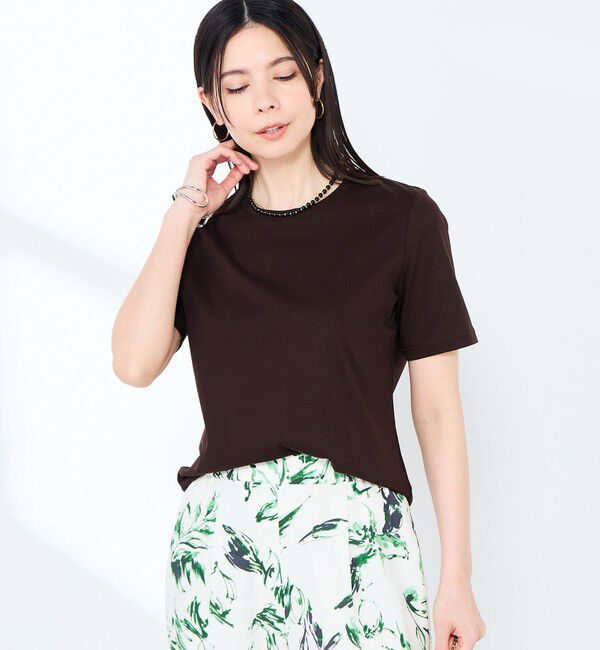 NOLLEY'S sophi「《撥水/汗染み軽減》ベイシック丈Tシャツ」|Tシャツ・カットソー|