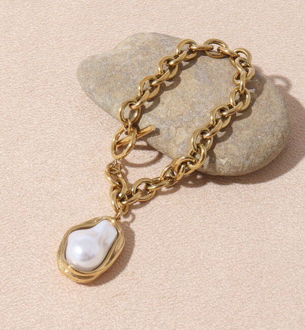 NOLLEY'S「【MERAKI/ メラキ】Oval Pearl Braceletオーバルパールブレスレット」|ブレスレット・バングル|ゴールド