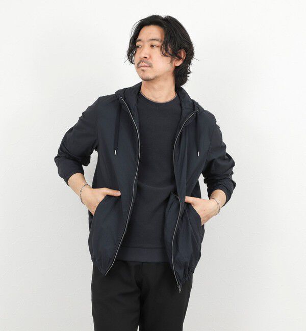 NOLLEY'S goodman「【HERNO】MICRO RIPSTOP NYLON HOODIE」|ブルゾン・スタジャン|