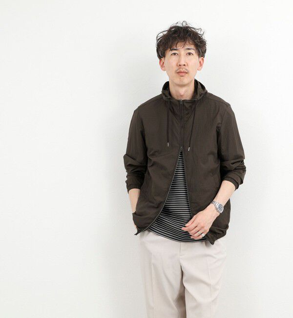 NOLLEY'S goodman「【HERNO】MICRO RIPSTOP NYLON HOODIE」|ブルゾン・スタジャン|