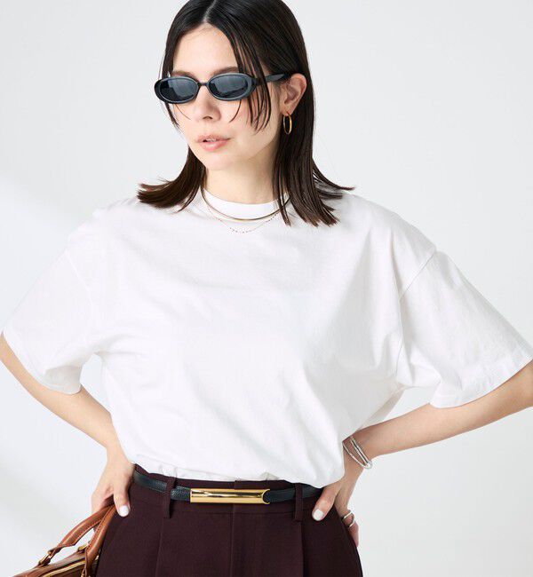 NOLLEY'S sophi「ウォッシャブル72/2超長綿オーバーサイズT」|Tシャツ・カットソー|ホワイト