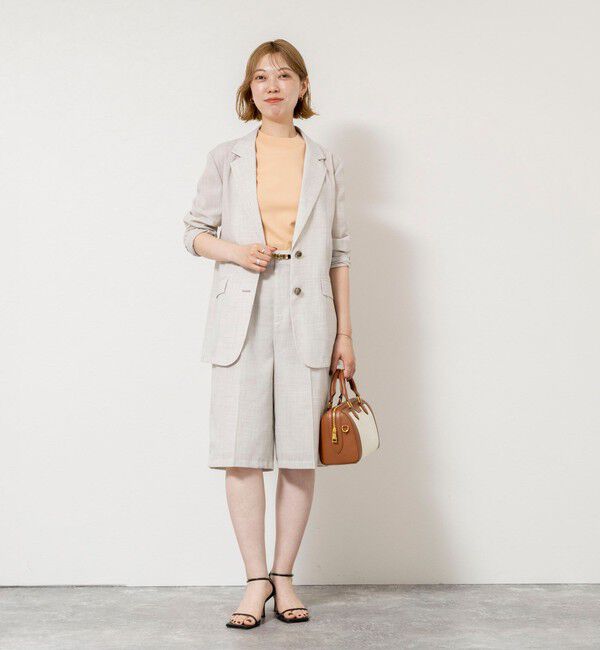 NOLLEY'S sophi「《セットアップ対応》ウォッシャブルリネンライクシアーボイルハーフパンツ」|その他|