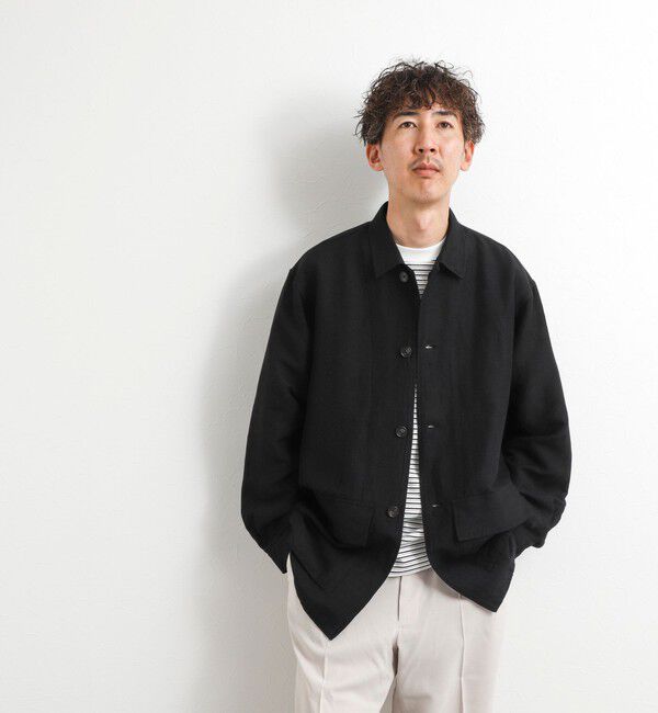 NOLLEY'S goodman「Li/R リネンレーヨン シャツブルゾン 26SS」|ブルゾン・スタジャン|