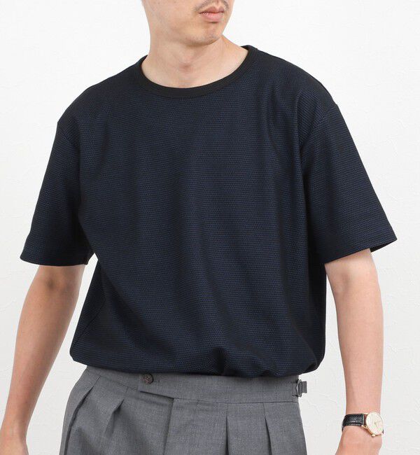 NOLLEY'S goodman「【BECシリーズ】立体ボーダーTシャツ」|Tシャツ・カットソー|ブルー系その他