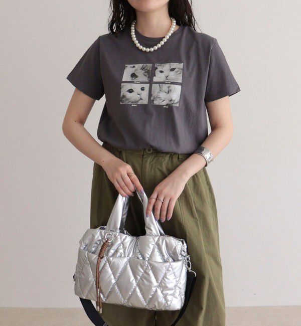 fredy emue「刺しゅう入りCAT PHOTO Tシャツ」|Tシャツ・カットソー|