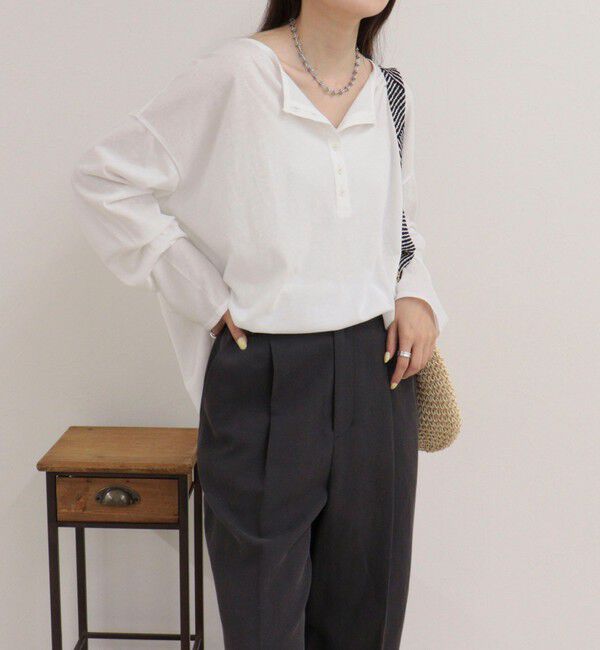 fredy emue「ヘンリー2WAYルーズロンTシャツ」|Tシャツ・カットソー|
