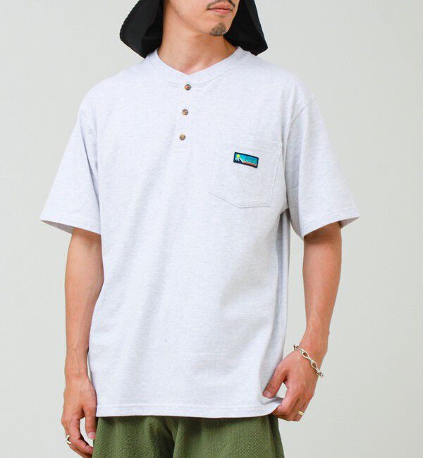 GLOSTER「【Franklin Climbing/フランクリンクライミング】ヘンリーネックラベルTシャツ」|Tシャツ・カットソー|