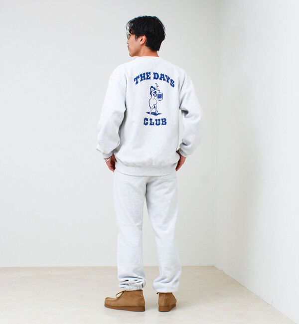GLOSTER「【THE DAYS/ザ デイ】HIGE SWEAT 髭文字刺繍 クルーネックスウェット 裏起毛」|スウェット・ジャージ|