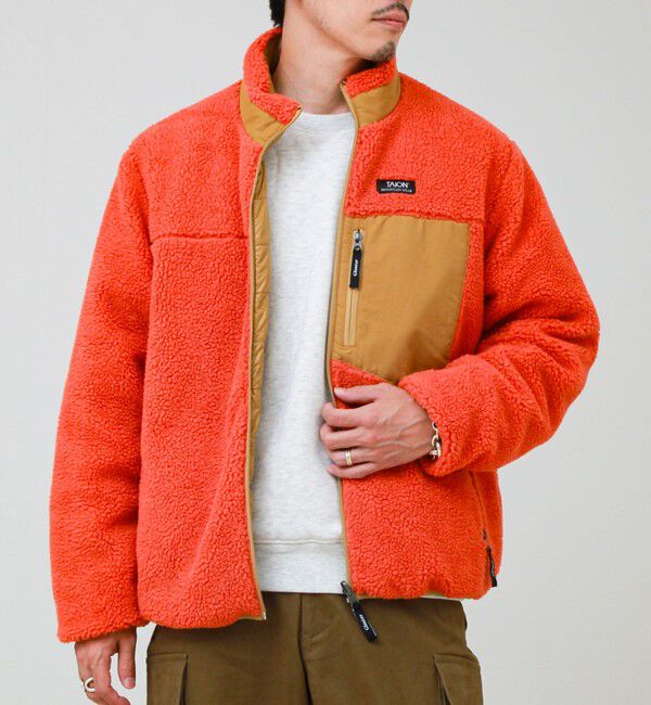 GLOSTER「【TAION/タイオン】別注リバーシブル ダウン&times;ボア ハイネックブルゾン」|ブルゾン・スタジャン|