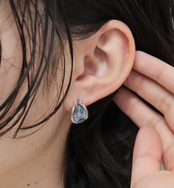 fredy emue「クリアストーンワンタッチピアス」|ピアス|ブルー