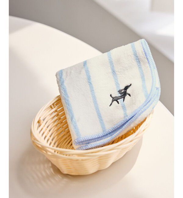 ROPE PICNIC PASSAGE「ワンポイント刺繍ストライプタオルハンカチ/ボックス入り」|ハンカチ|