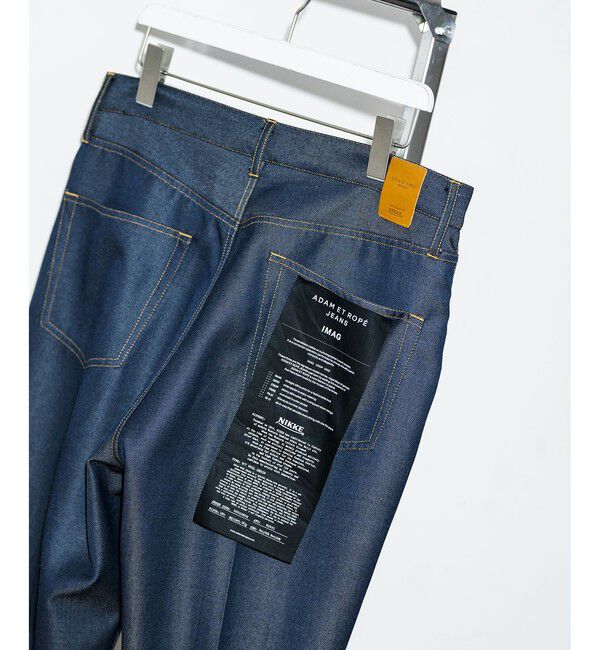 ADAM ET ROPE'「【NIKKE】ストレート デニム スラックス / ADAM ET ROPE' JEANS -IMAG-」|スラックス|ネイビー(40)