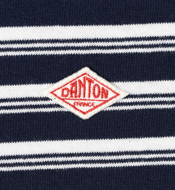 DANTON「DANTON | ボーダー コットン天竺 ドルマンショートスリーブTシャツ WOMEN」|Tシャツ・カットソー|