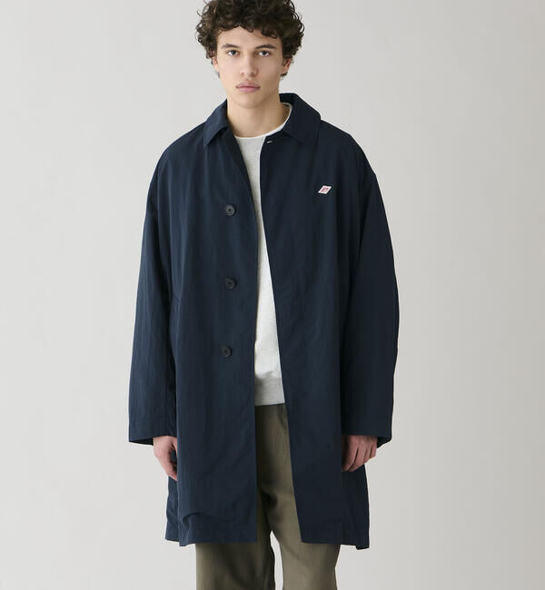 DANTON「DANTON | ナイロンタッサー ステンカラーコート MEN」|ダッフルコート|NAVY