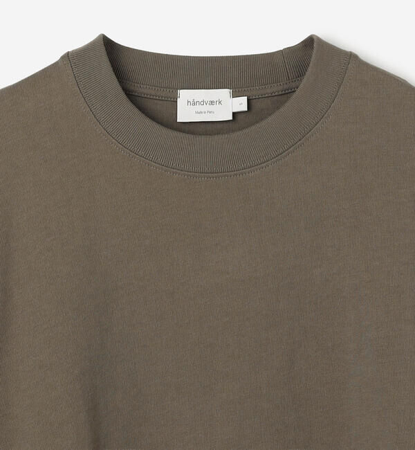 handvaerk「handvaerk | コットン クルーネック半袖Tシャツ SOLID WOMEN」|Tシャツ・カットソー|