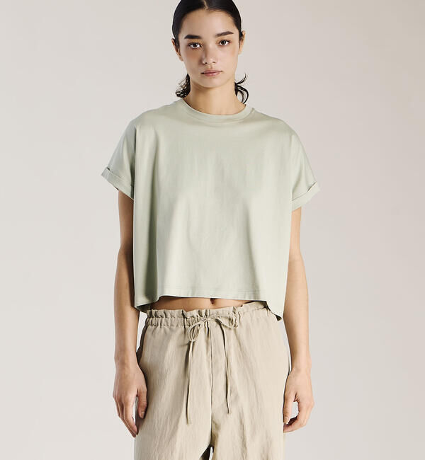 handvaerk「handvaerk | 60/2 クルーネック ワイドTシャツ WOMEN」|Tシャツ・カットソー|