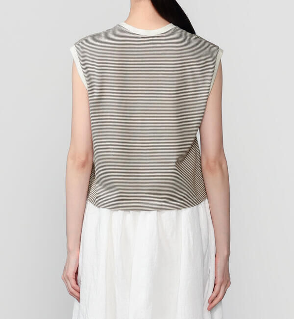 ORCIVAL「ORCIVAL | 先染めジャージー 刺繍ノースリーブプルオーバー WOMEN」|Tシャツ・カットソー|
