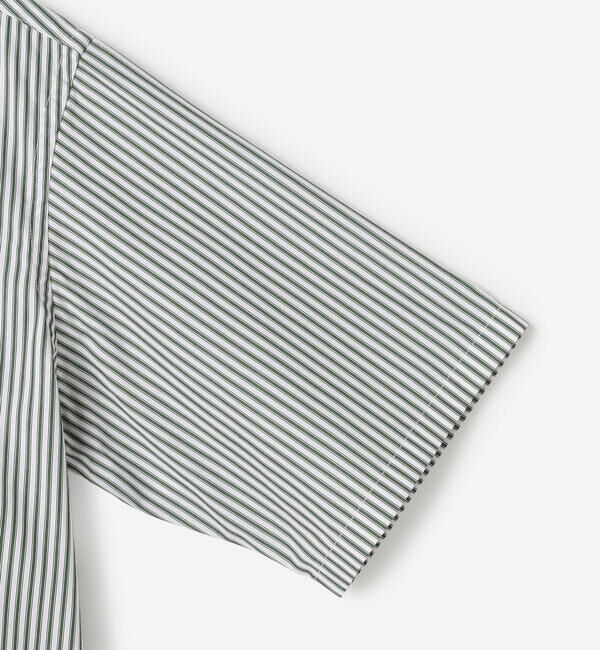 GYMPHLEX「Gymphlex | ショート ボタンダウン半袖シャツ STRIPE WOMEN」|シャツ・ブラウス|