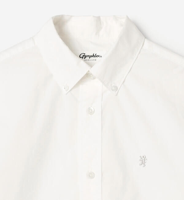 GYMPHLEX「Gymphlex | ショート ボタンダウン半袖シャツ SOLID WOMEN」|シャツ・ブラウス|