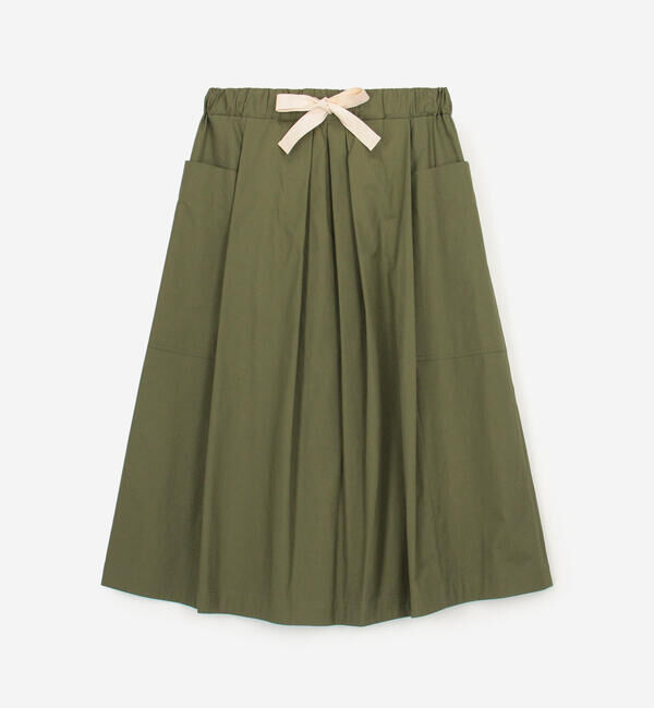  「nicholson & nicholson | 〈別注〉コットンツイル タックスカート WOMEN」|スカート|GREEN