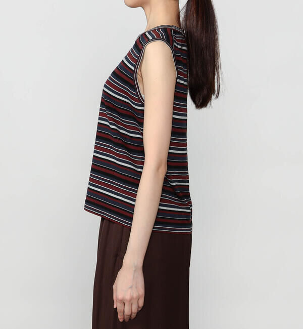  「RYE TENDER |〈別注〉ボーダー ノースリーブニット WOMEN」|ニット・セーター|