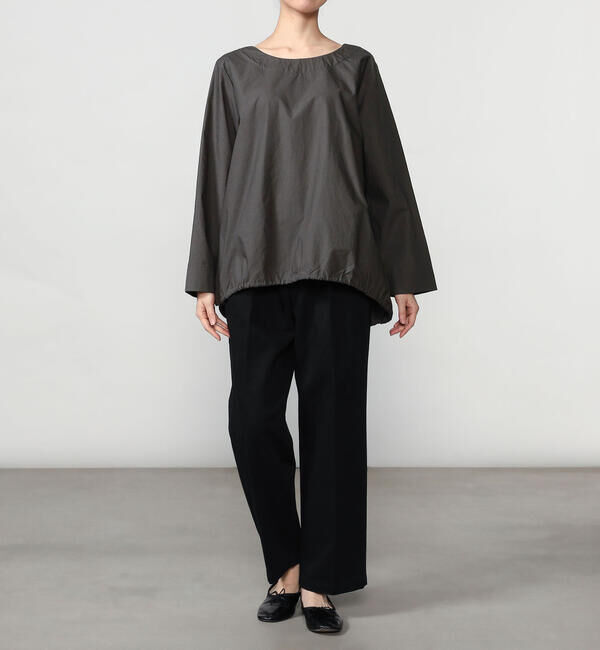  「mizuiro ind | ドローストリング クルーネックプルオーバー WOMEN」|シャツ・ブラウス|