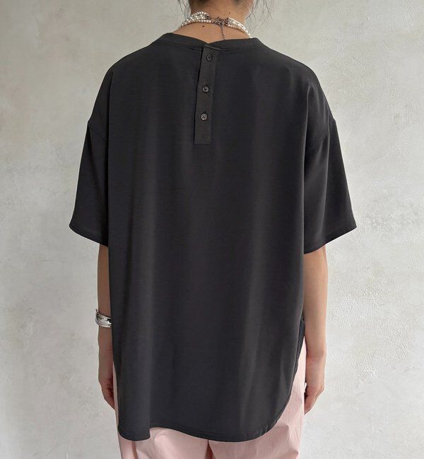  「PLEIN D'ESPOIR ジョーゼット半袖ロゴTEE」|シャツ・ブラウス|