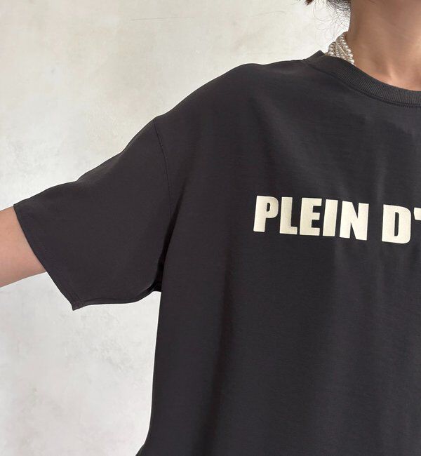 「PLEIN D'ESPOIR ジョーゼット半袖ロゴTEE」|シャツ・ブラウス|