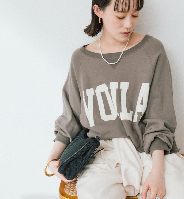  「【Yossshiiii企画】ワイドロゴカットオフスウェット」|Tシャツ・カットソー|モカ