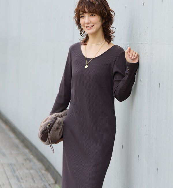 「【3サイズ展開】NEW2WAYロングリブワンピース」|ワンピース|