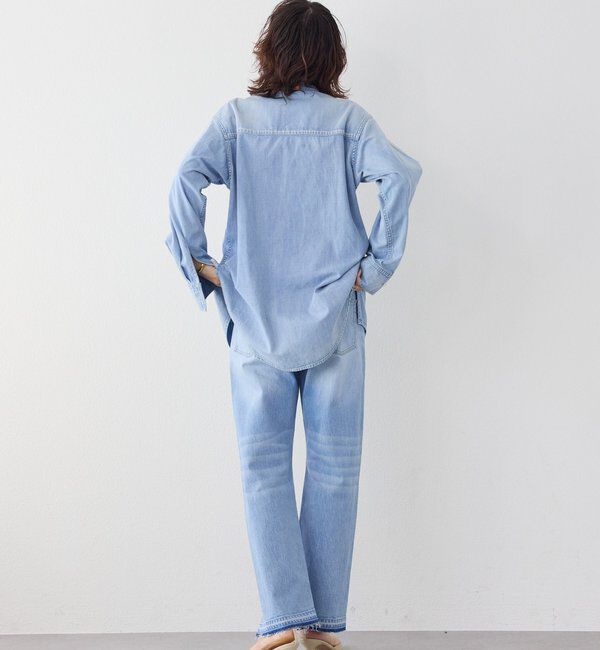  「【RIMH】ショルダーパッドロングシャツ」|シャツ・ブラウス|