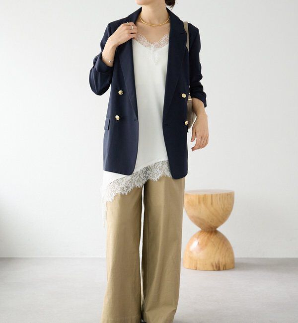  「【A・MONN】【アジャスター付き】スムースワイドパンツ」|その他|